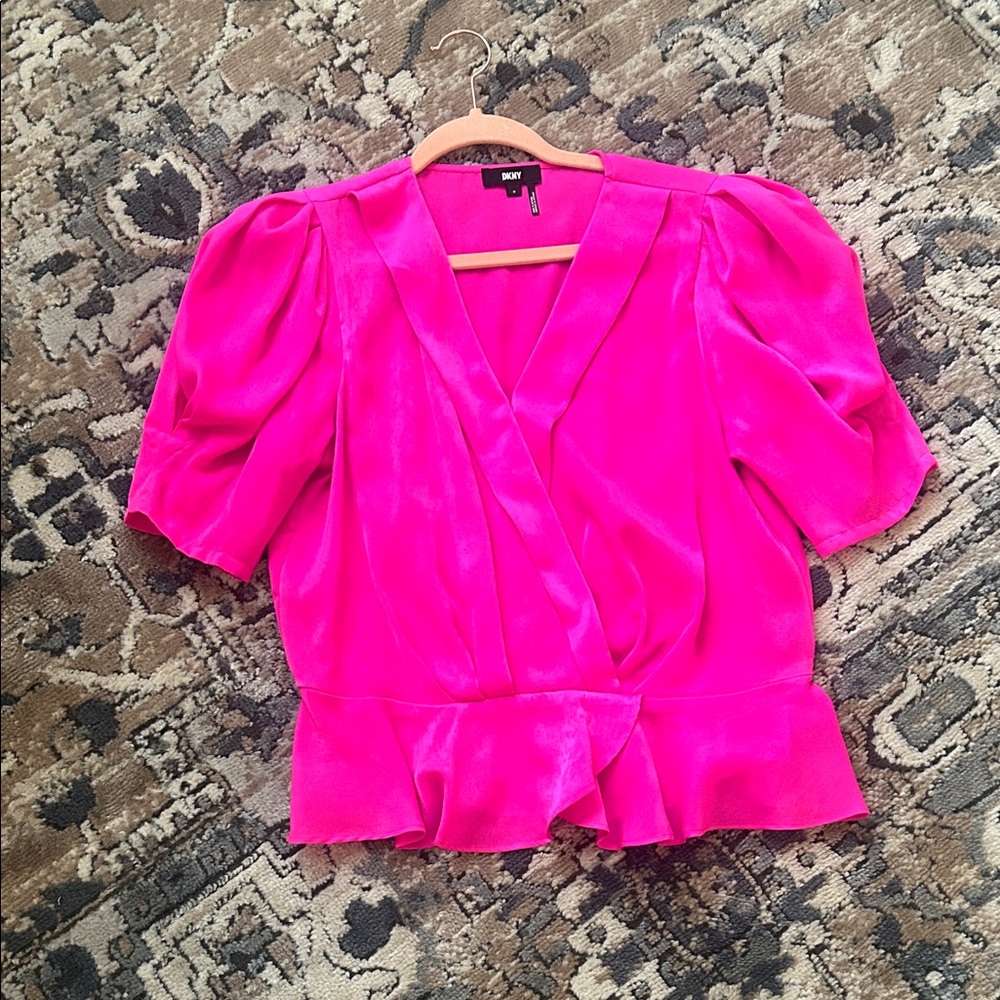 DKNY Women's Fuchsia Blouse